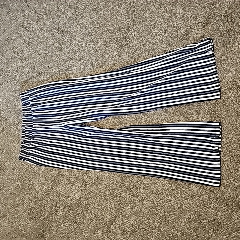 Monrow Stripe Pull On Terry Pants Size Small - image 1